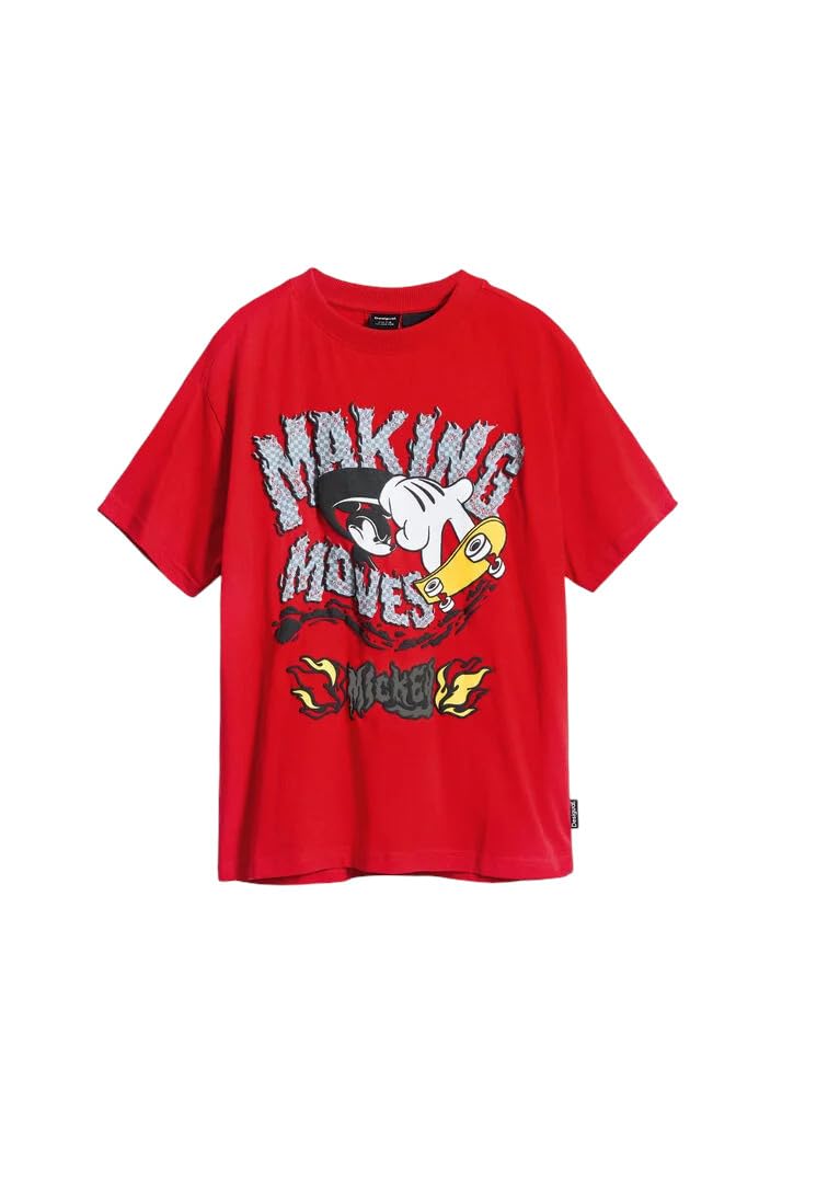 Desigual Rojo Camiseta Mickey Mouse