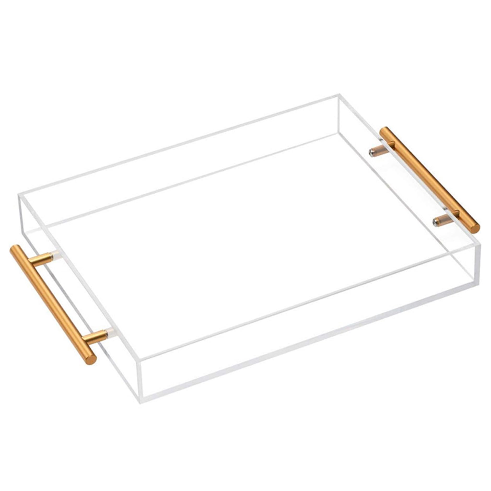Plateau de service en acrylique transparent 11x14 pouces organisateur de stockage