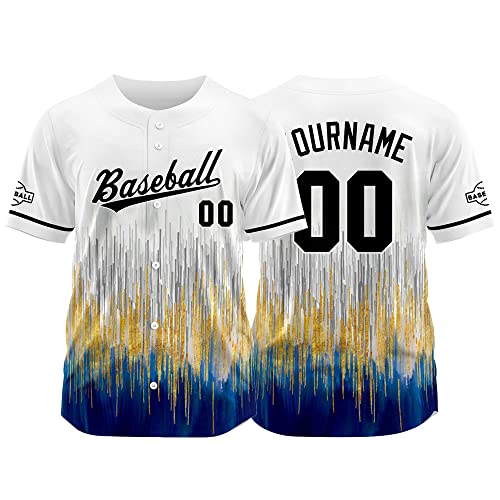 Custom Print Baseball Jersey Uniform para hombre, mujer, niña, niño con logo, nombre y número bordados miniatura 2