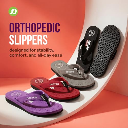 Image of DOCTOR EXTRA SOFT Women's Ortho Care Orthopaedic and Diabetic Feel Good Super Comfort Dr Sliders /Flip-flops /House Slippers [OR-D-16]