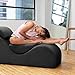 Avana Luvu Lounger - Chaise Lounge Chair for Yoga, Exercise, Massage - High Density Foam - Made in The USA - Black