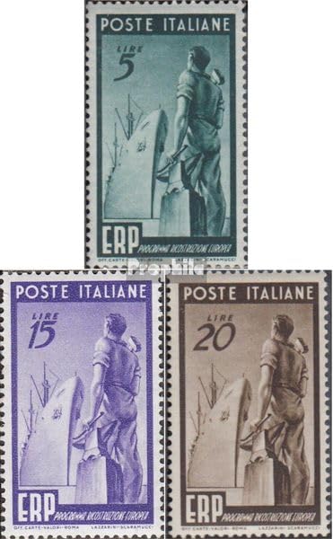 Prophila Collection Italia 774-776 completo estampado 1949 Plan Marshall 1