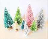 Very Vintage N More LOT of 8 Mini Multi Assorted Color Pink Green Grey Miniature Sisal Bottle Brush...