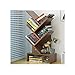 KELITINAus Bücherregal Baum Bücherregal Modernes Bodenstehendes Bücherregal Regal Aufbewahrungsorganisator Display Regal Für Schlafzimmer, Wohnzimmer Und Home Display Bücherregal,Braun