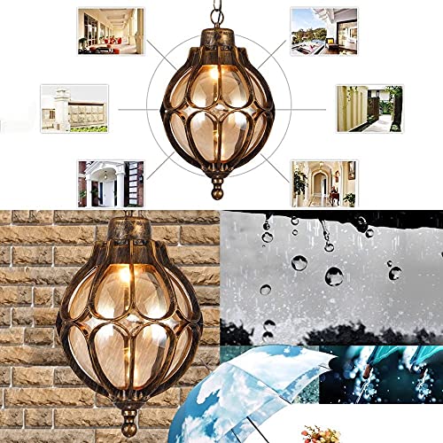 Lustre suspension de jardin E27 fini les pannes dues à la pluie et rouille - 5