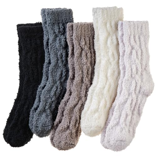 Image of DoSmart Fuzzy Socks For Women Slipper Warm Fluffy Soft Winter Cozy Plush Cabin Sleep Christmas Home Socks