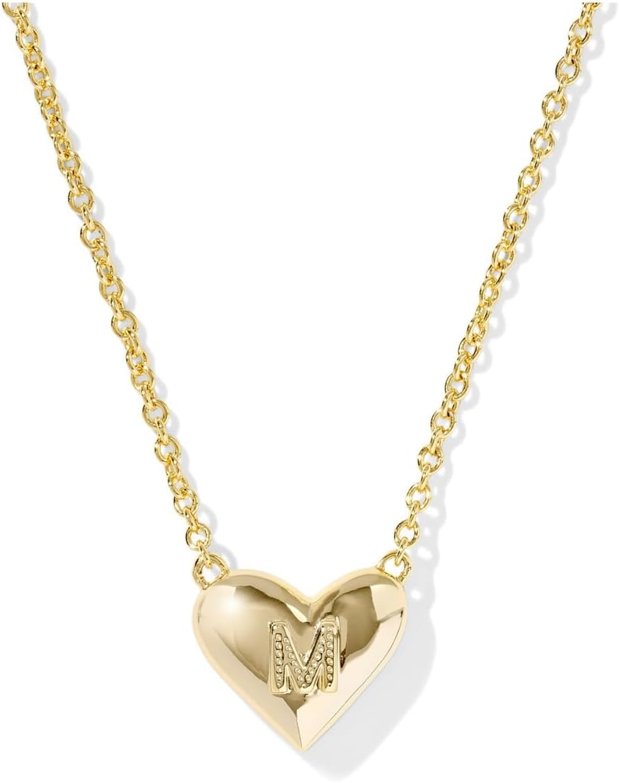 Kendra Scott Womens Heart Letter M Short Pendant Necklace