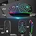 SZO Funkmaus Wiederaufladbare Maus Ergonomische 7-Farben RGB Mit USB Und Typ-C KonverterEinstellbare Genauigkeit (800/1200/1800)