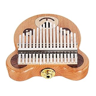 Piano à pouce 17 touches en bois d’acajou Kalimba pour enfants débutants - Les Beatles, Paul McCartney, John Lennon, RIngo Starr, George Harrison Piano à pouce 17 touches en bois d'acajou Kalimba pour enfants débutants – Image 3