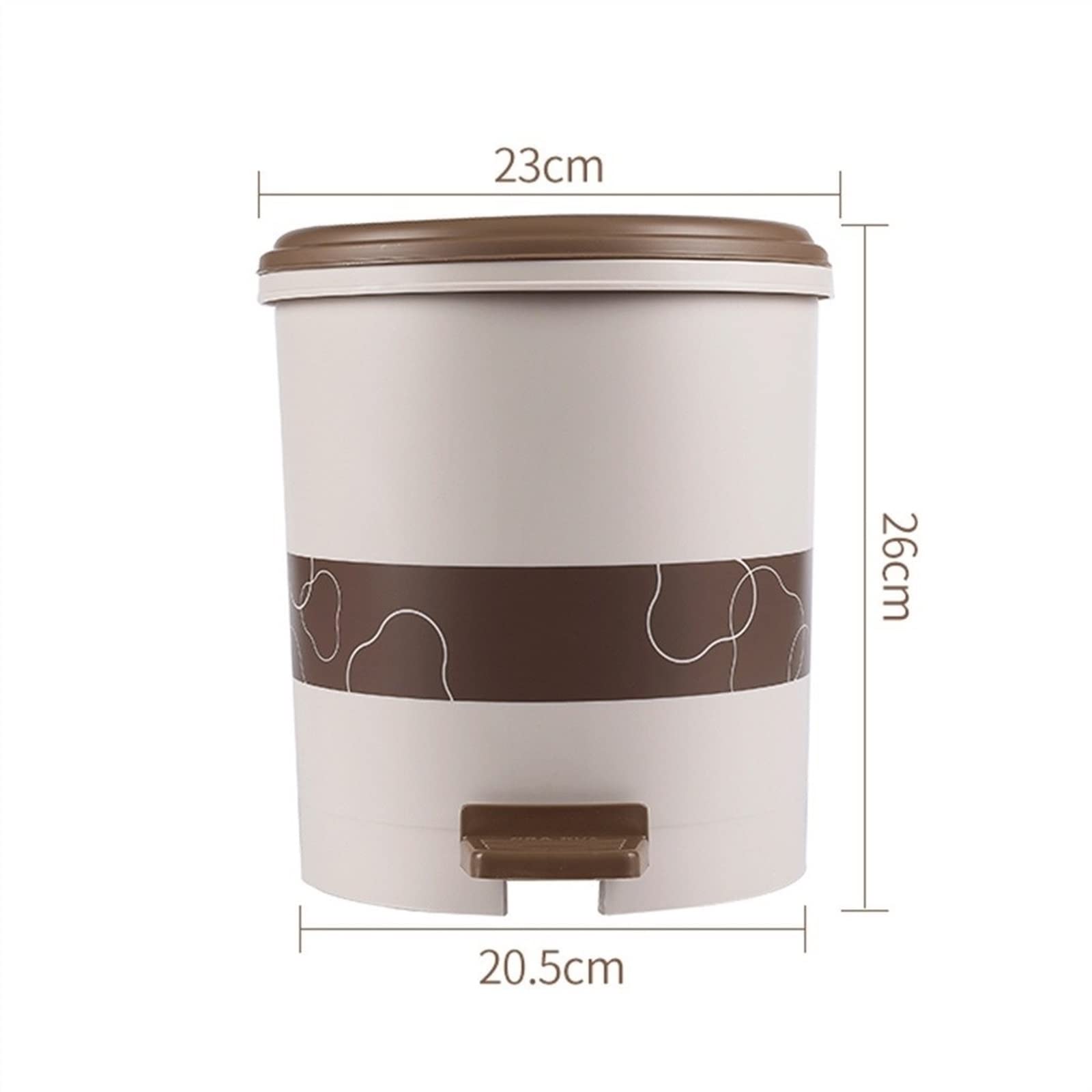 Papelera de Escritorio Botes de basura clasificados de 6l / 9l Pedal Plástico for el hogar con tapa Baño Sala de estar Cubo de separación húmedo y seco Sala de estar Dormitorio Oficina Cesta de papel