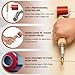 CraftyDream 2 Pcs Seam Roller with Tester Probe, 40 mm Silicone Seam Roller with 6 mm Brass Detail Penny Tool, Smoothing Tool for PVC/TPO/EPDM Single Ply Roofing Tape Woodwork Wallpaper Installation