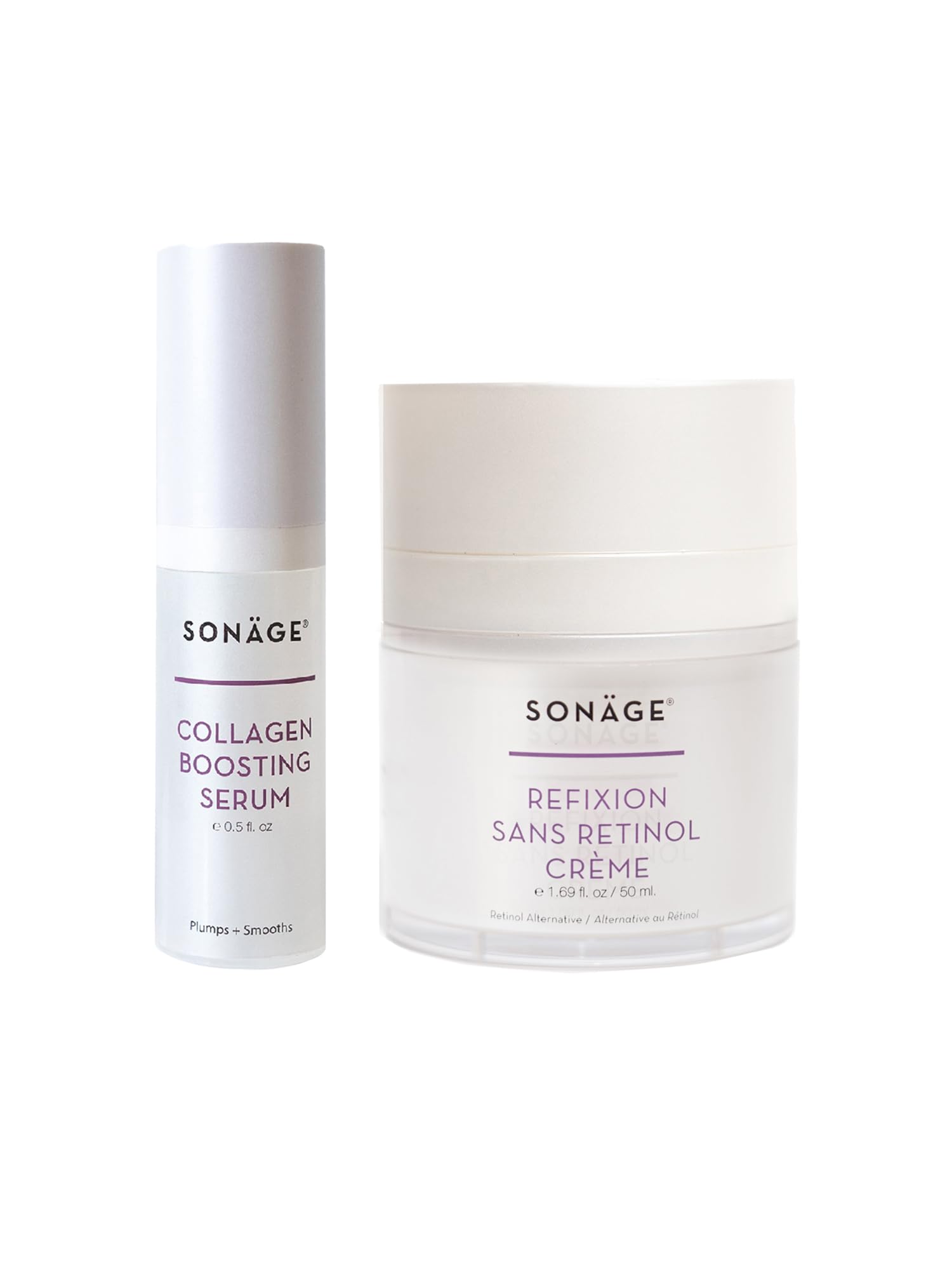 SONAGEFirming and Plumping Duo | Collagen Boosting Serum and Refixion Sans Retinol Cream