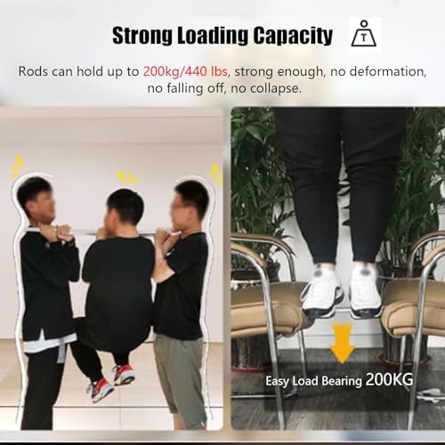 Heavy Duty Metal Closet Rod with Hardware, Thick Oval Garment Rail for Home Laundry Room, Long Shower Curtain Pole