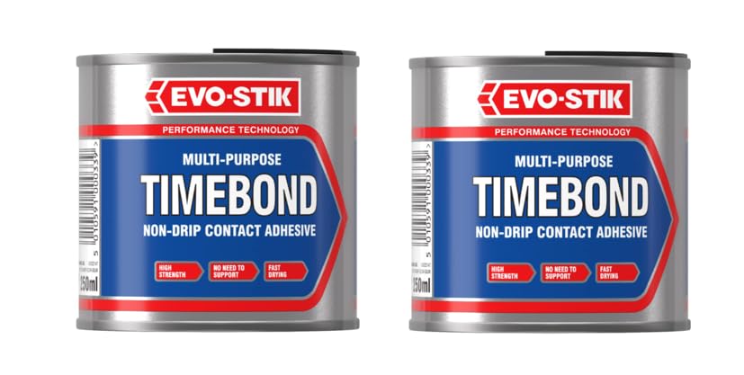 Contact Adhesive – Bostik Multipurpose Strong Bond Glue for Wood, Metal, Fabric, Plastic – Fast-Drying, Non-Drip, Waterproof, Heavy-Duty for DIY, Crafts & Repairs, 2 X 250ml (Pack of 2)