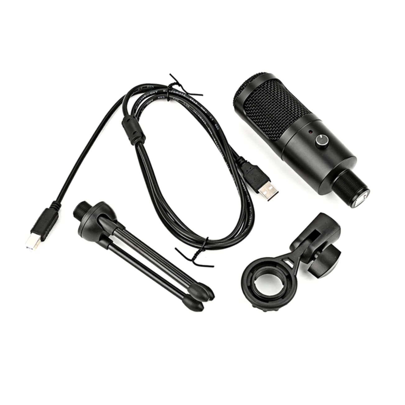 BELLIFFY 1Set USB Condenser Microphone with Tripod Stand Durable Home Mic for Recording Live Streaming and Gaming Versatile Tabletop Design for Easy Installation