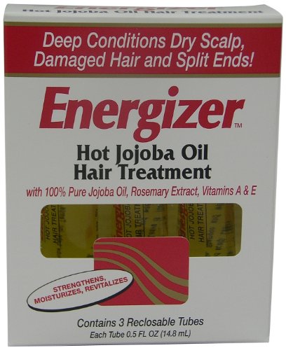 Energizer, tratamiento del pelo Aceite de Jojoba caliente, 3 tubos pueden volver a cerrarse - Hobe laboratorios