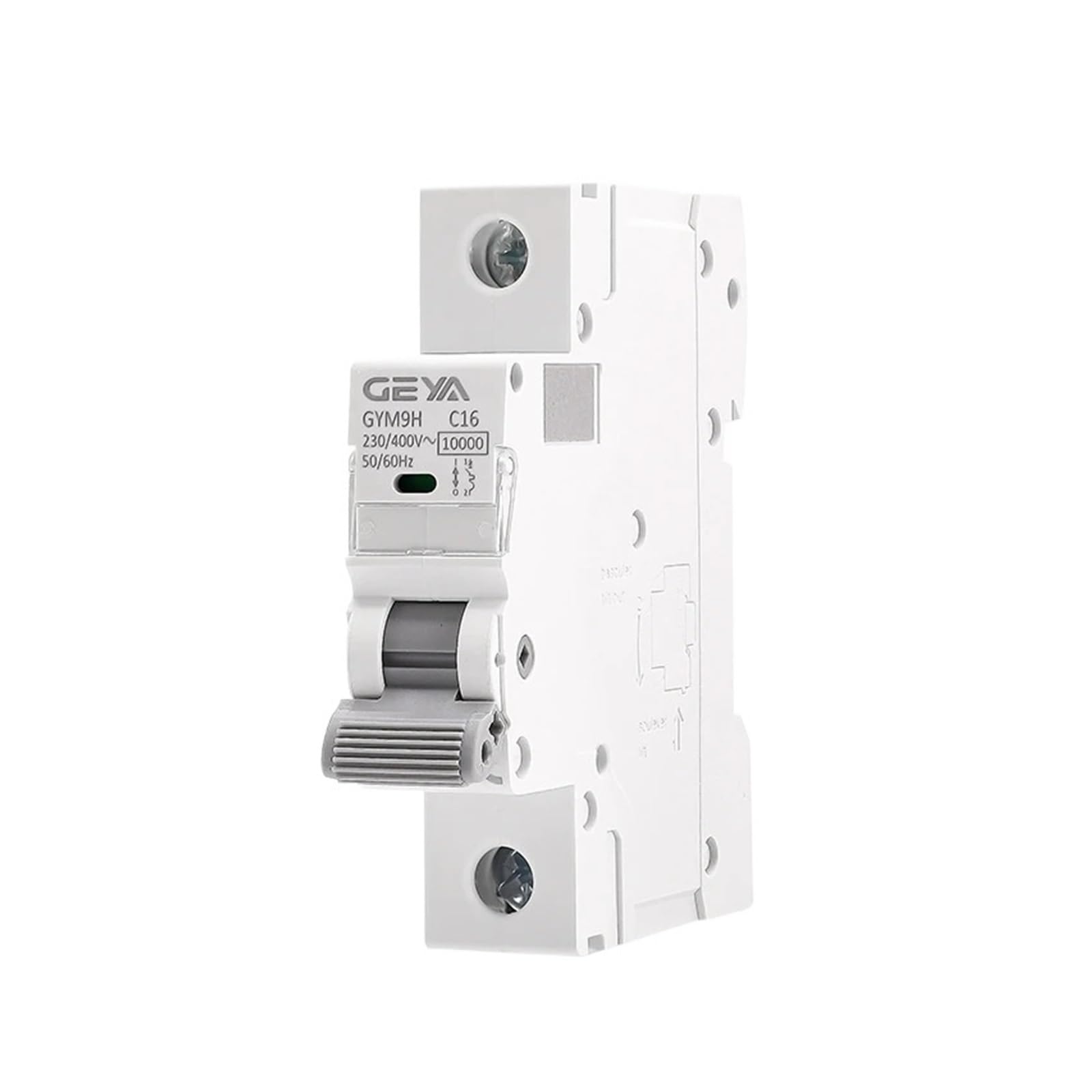 GVBAEPIEO 2pcs GYM9H 1P 10KA Breaking Capacity MCB Din Rail 230V 400V Mini Circuit Breaker 6A-63A AC Type(25v)