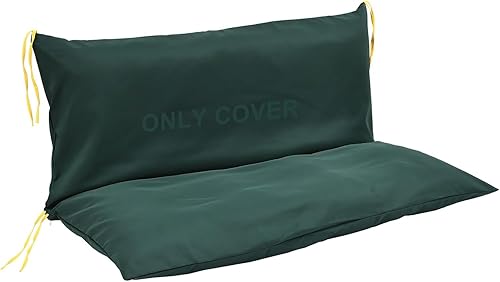 Funda de cojín de repuesto para columpio de tres asientos, antideslizante, con diseño de cuerda de amarre para muebles de exterior, cremallera fácil