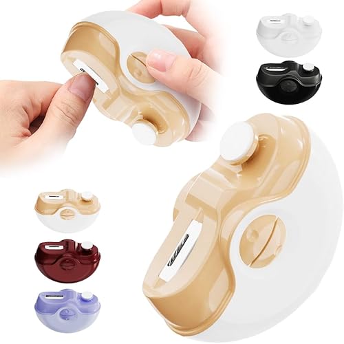 Vista 8 de Cortaúñas eléctrico con pulido, recortador de uñas automático 3 en 1 con 2 velocidades y almacenamiento de restos de uñas, recortador de uñas