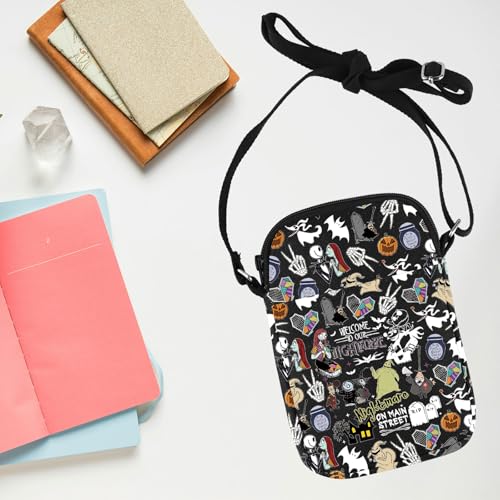 TGBJE Nightmare Skull Lover Crossbody Bag Zero Ghost Dog Gift Welcome To Our Nightmare Meesneger Bags Sally Fans Gift (bl welcome nightmare CB)3