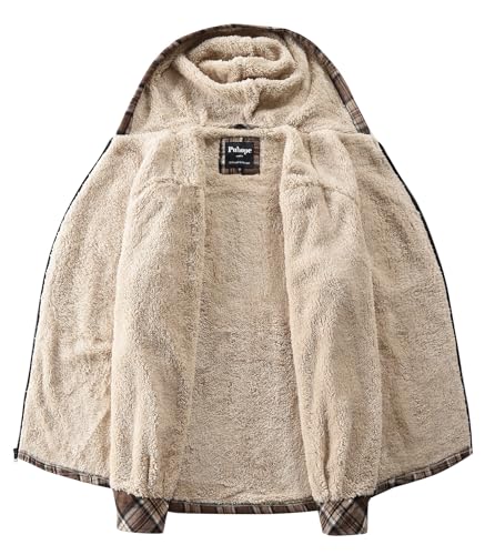 Womens Sherpa Lined Jacket Fleece Zip Up Jacket Flannel Plaid shirt jacket Full Zip Hoodies for Women2