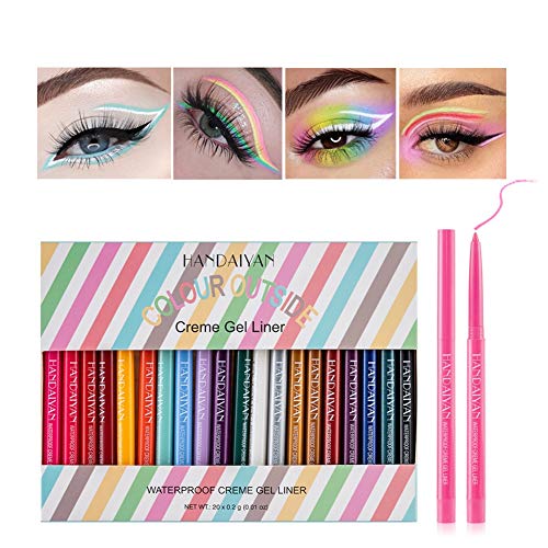 Artifun 20 color eyeliner pen set waterproof sweatproof…