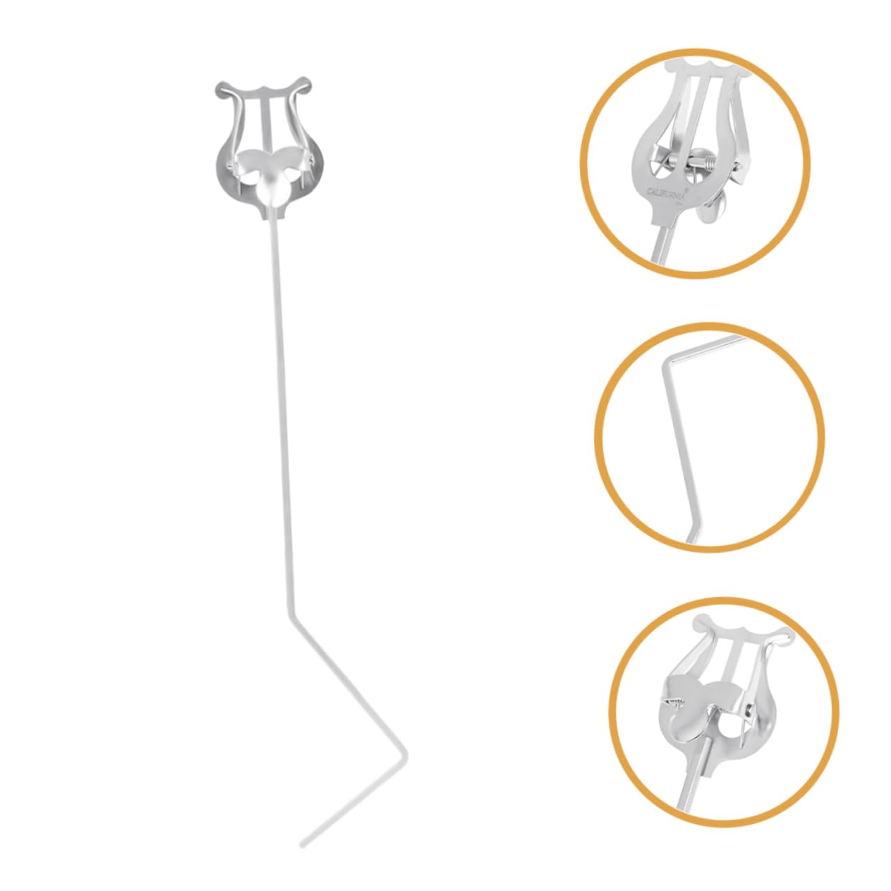 BESPORTBLE Music Stand Clip Sturdy Lyre Holder for Secure Music Portable Design for Players for Marching Band and Practice Sessions