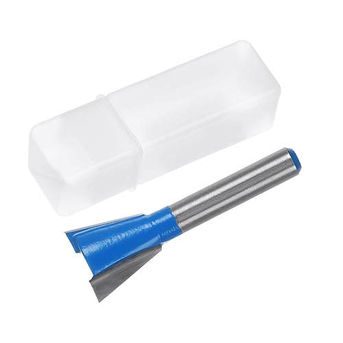 Miniatura 40 de HARFINGTON Broca de enrutador de cola de milano, vástago de 1/2 pulgada, 1 pulgada de diámetro, carburo de tungsteno de 14 grados, broca