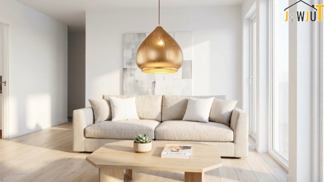 Image of 2-Pack Hanging Pendant Light Gold Turkish Moroccan Ceiling Light
