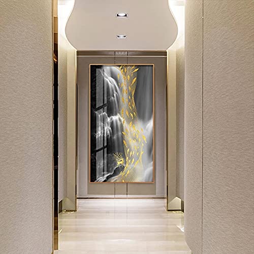 Toile Nordic Abstract Waterfall 40x80cm pour réveiller un salon triste et vide