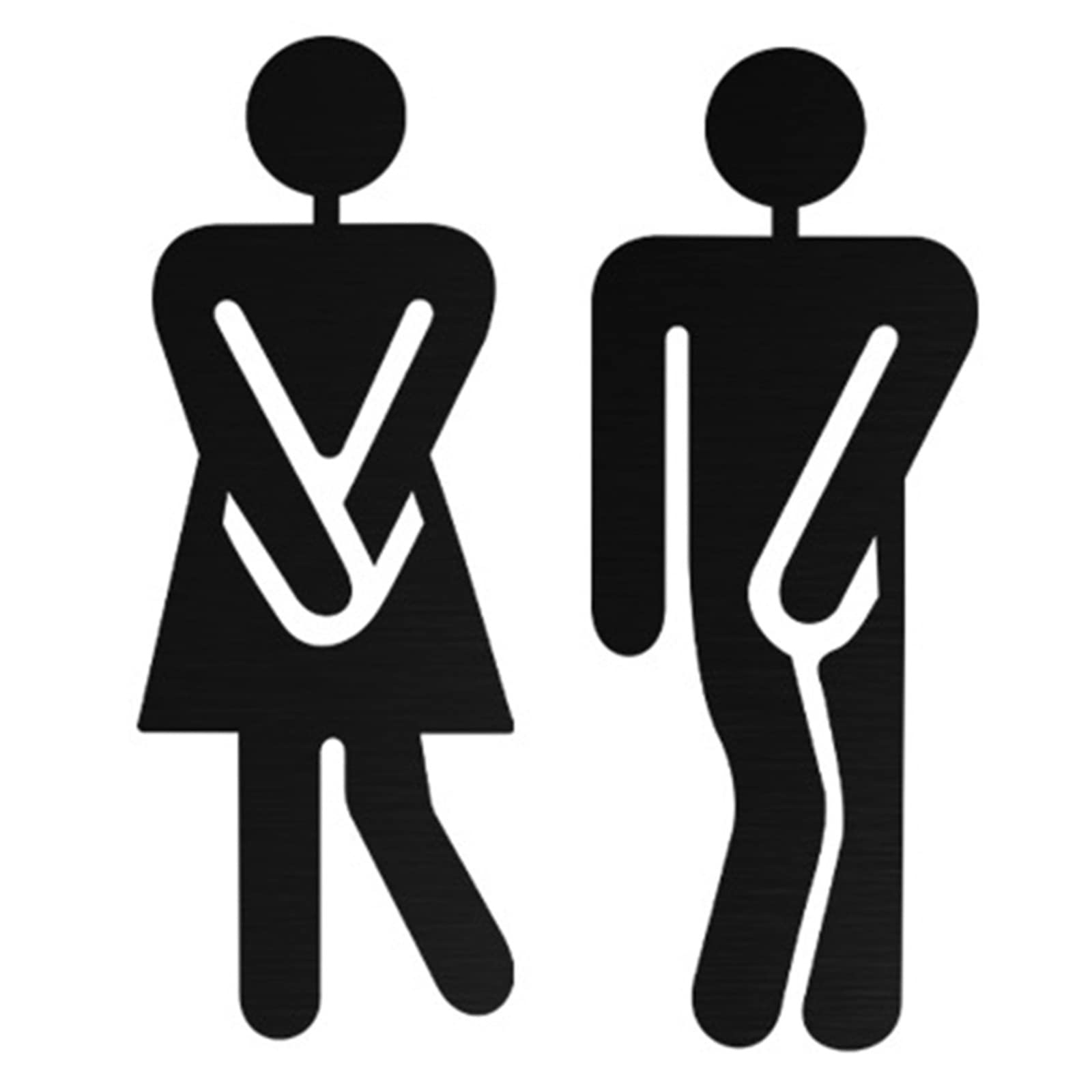 VNVFJKLO restroom sign, Men and Women Stainless Steel Bathroom Sign Decor, Toilet Signage, for Offices, Businesses, and Restaurants(B)