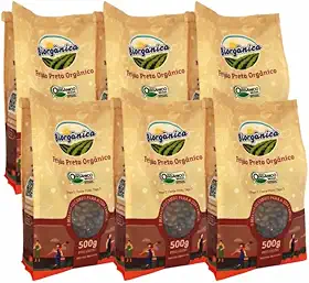 Kit 6X: Feijão Preto Orgânico Biorgânica 500g