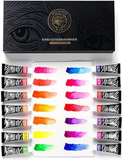 Paul Rubens Watercolour Paint Set, 14 Neon Colours x 5ml Tubes, Highly Pigmented & Non-Toxic Watercolour Tubes Ideal for Comic, Illustration, for Artist, Hobby Painters
