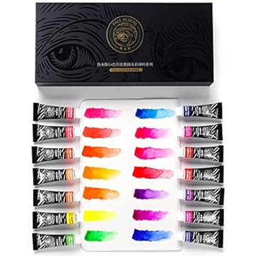 Paul Rubens Watercolour Paint Set, 14 Neon Colours x 5ml Tubes, Highly Pigmented & Non-Toxic Watercolour Tubes Ideal for Comic, Illustration, for Artist, Hobby Painters
