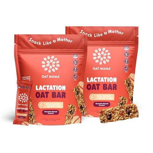 Oat Mama Chocolate Almond Coconut Lactation Bars | Essential Breastfeeding Snacks with Oats,...