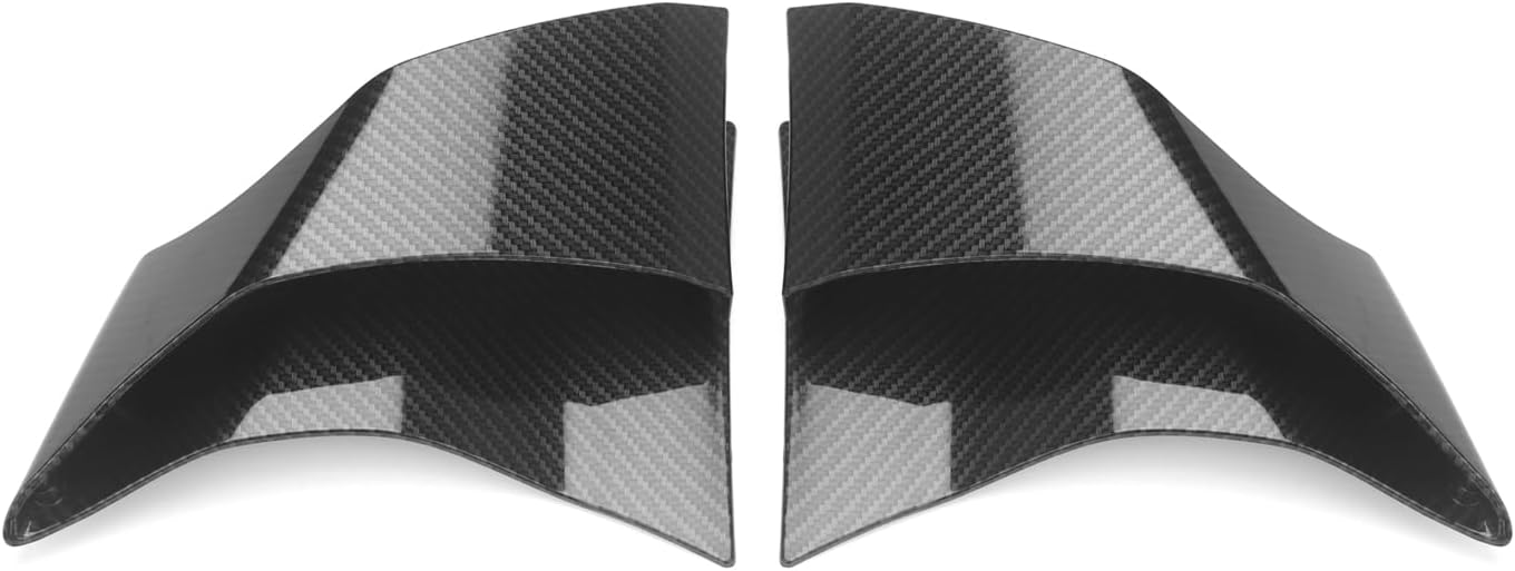 for CF Moto 675SS 675SR 675SR-R 2024 2025 Motorcycle Front Winglets Side Spoiler Wing, Aerodynamic Fairing Wings Fins, Black ABS, 2 Pieces (Carbon Fiber Texture, Winglets)