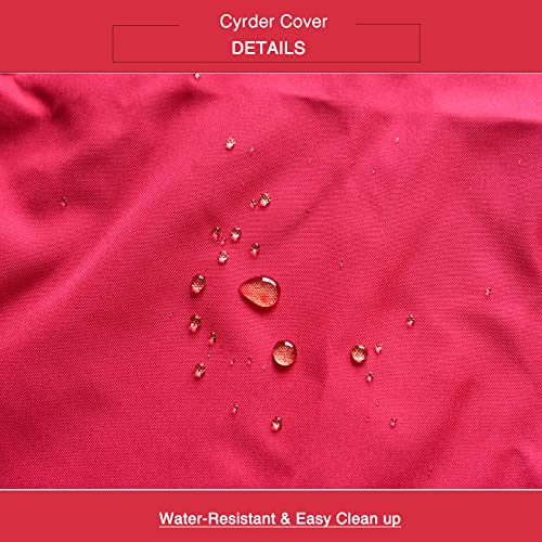 Cyrder Patio Cushion Covers, Outdoor Cushion Replace Covers, Fade Resistance In Sunlight, Sofa/Chair/Lounge/Loveseat Covers, Uv Protection, Dust & Water Proof, 24X22X4 Inch, Red 4 Packs #TOP4