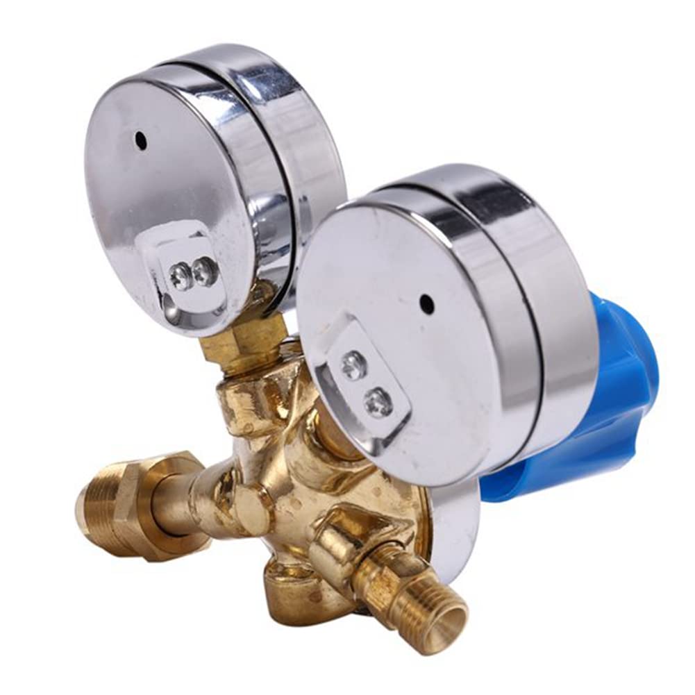 Régulateur de bouteilles de gaz O2 - Réduction de pression pour inhalateur - Double manomètre - Régulateur de bouteilles d'oxygène