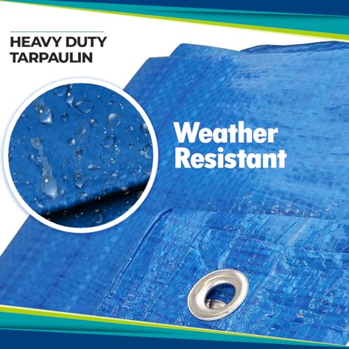 AP Supplies 50gsm Blue Tarpaulin 3m x 4m, Waterproof, Tear Resistant - Image 3