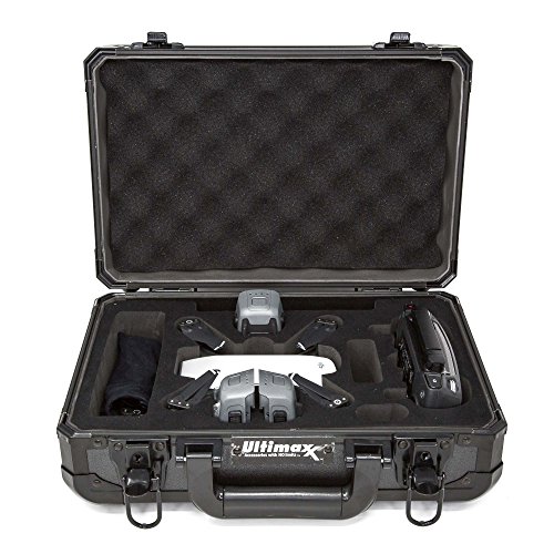 Ultimaxx Lightweight Aluminum Water Resistant Travel Carry Case for DJI Spark Drone Quadcopters