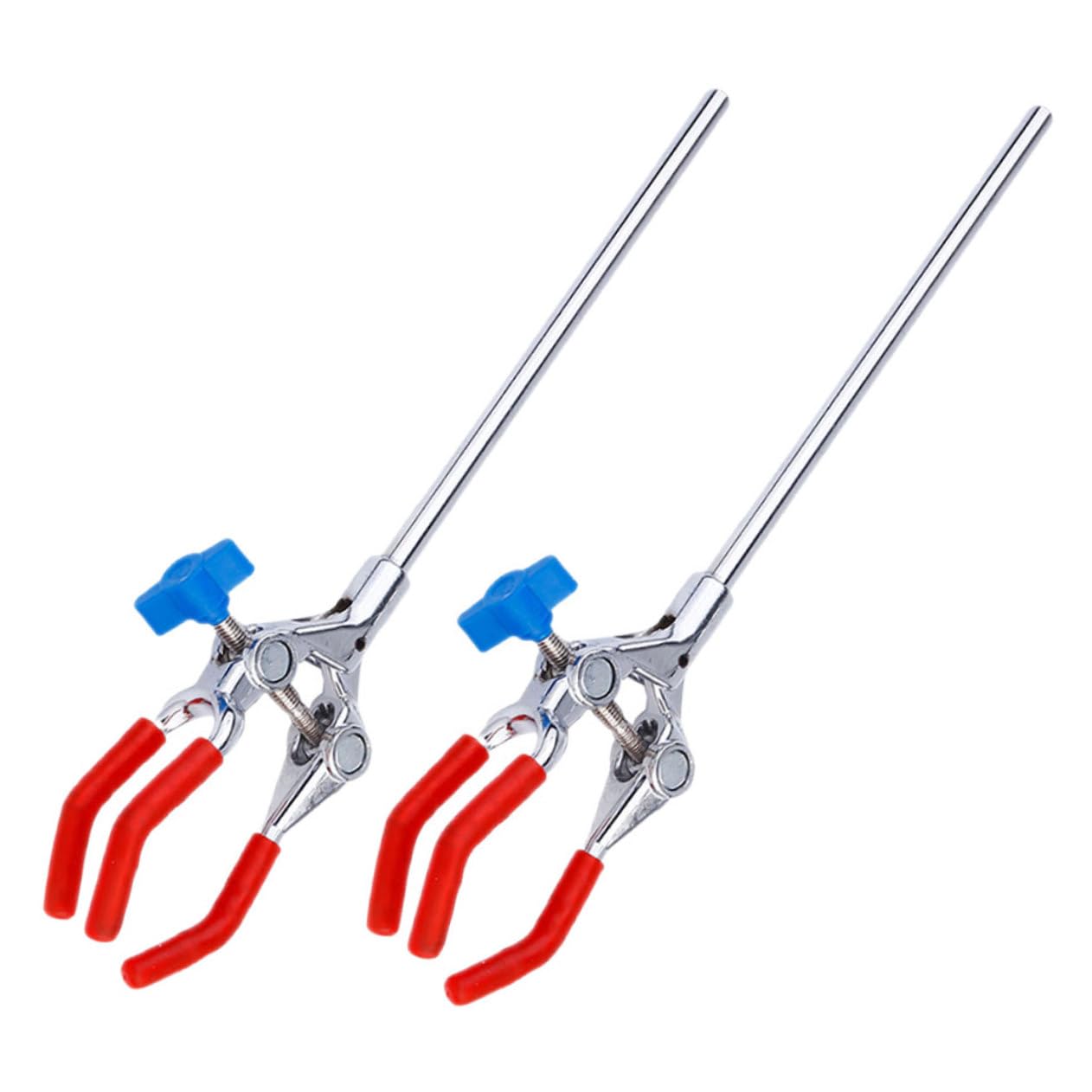 SOLUSTRE 8pezzi Pinza Da Laboratorio Regolabile Acciaio Inossidabile Clamps Prong Per Provette e Becher Accessorio Per Esperimenti Laboratorio