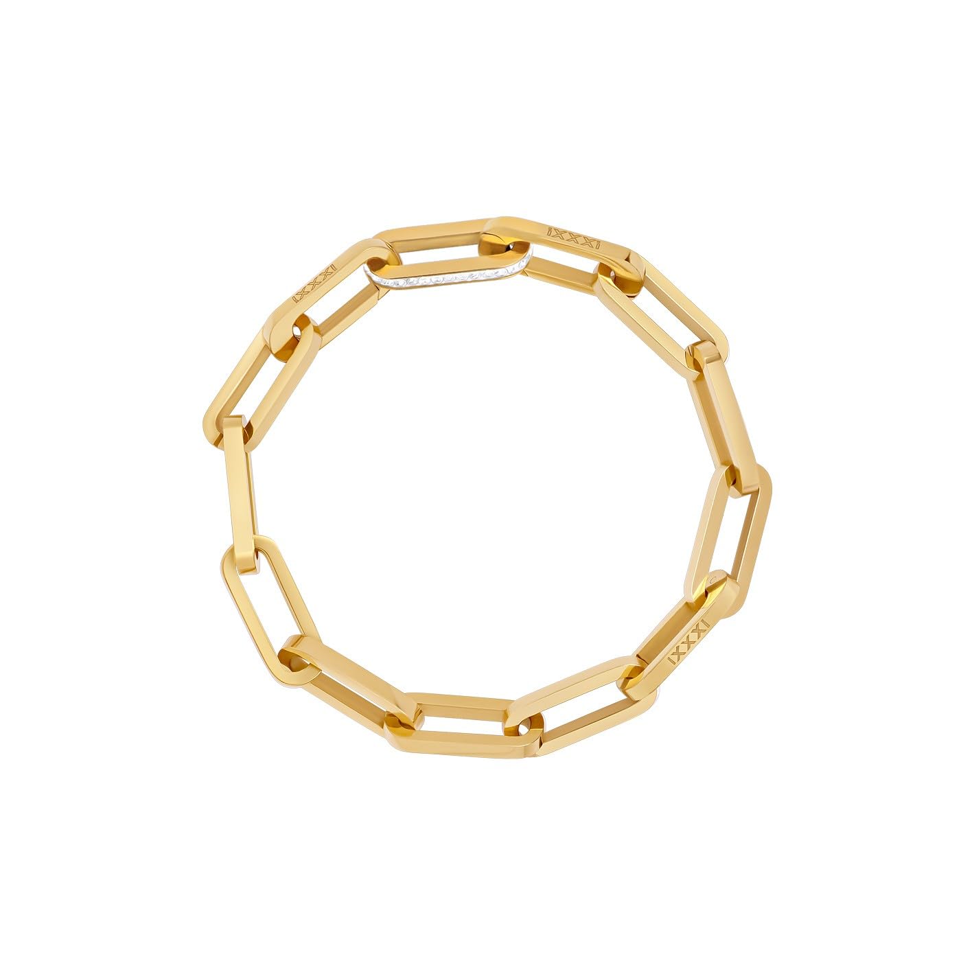 iXXXi Connect Goud Seed Frame Bracelet, 18cm, Stainless Steel, No Gemstone