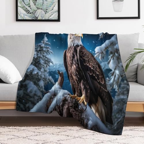 Couvertures chaudes légères flannel Aigle pour lit et canapé doux - 3