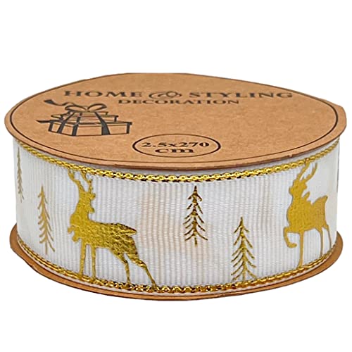 Ruban cadeau de Noël lot de 15 rouleaux en satin de polyester 40m - 7