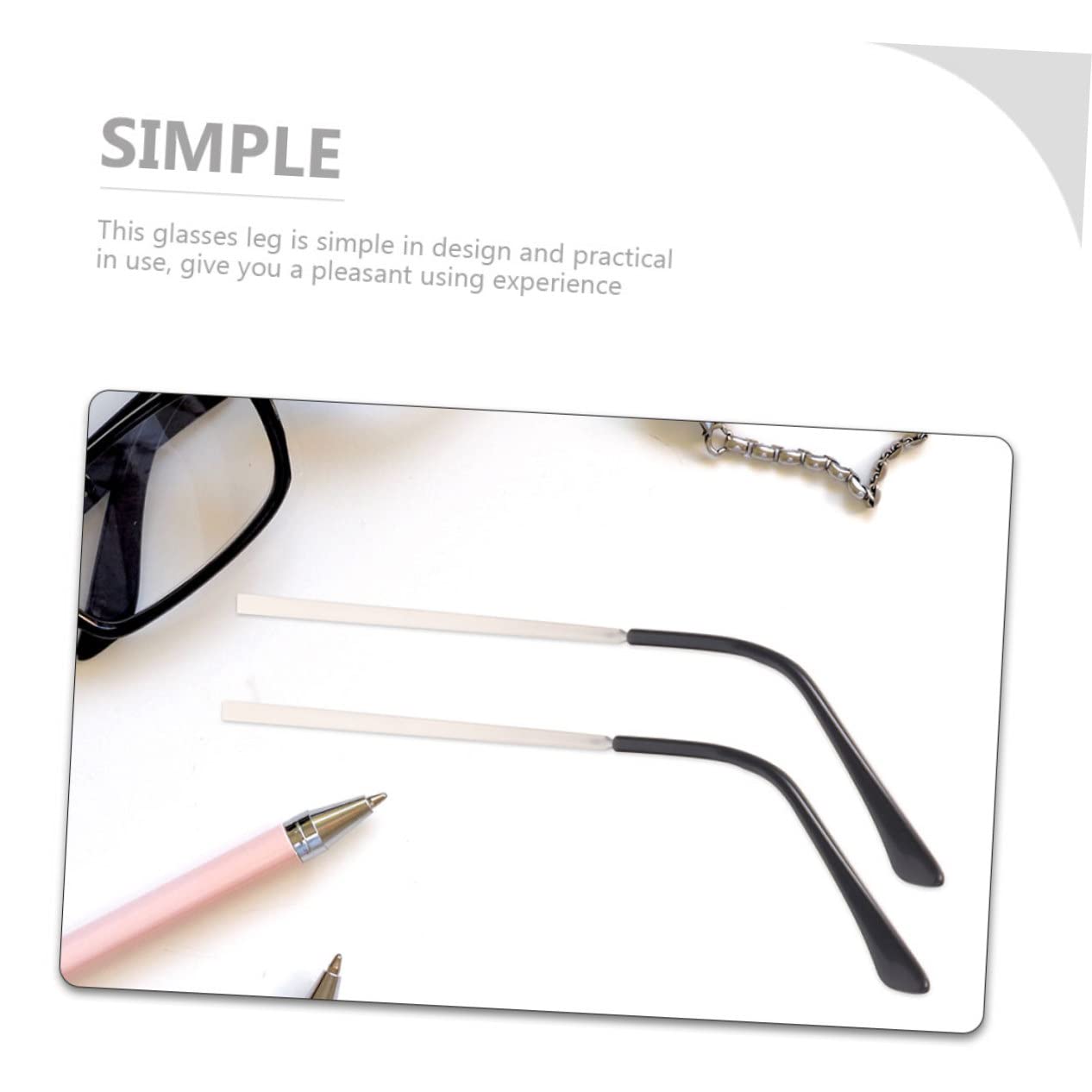 FOMIYES 2 Pairs Spectacle Legs Sunglasses Replacement Parts Eyewear Arm Eyewear Leg Eyewear Temple Sunglasses Arm Sun Glasses Eyeglasses Temple Metal Repair Men and Women Screwdriver