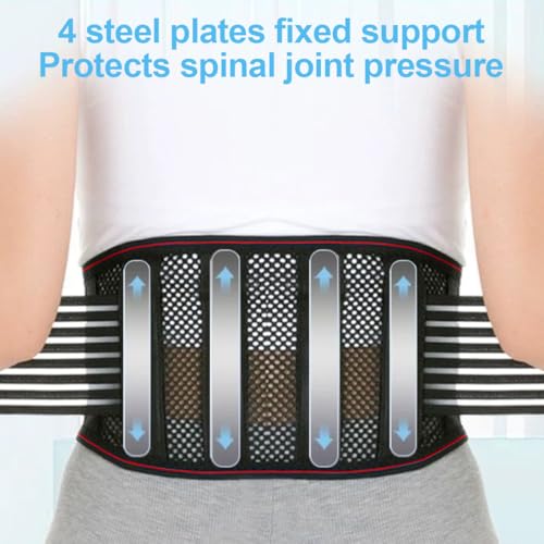 THQAE Lumbar Hombre y Mujer, Lumbar Mujer y Faja Abdominal Hombre, Alivio del Dolor Instantaneo, Ajuste Perfecto y Comodidad de Grado Médico para hacer deporte, Fajas para Espalda(L) - imagen 3
