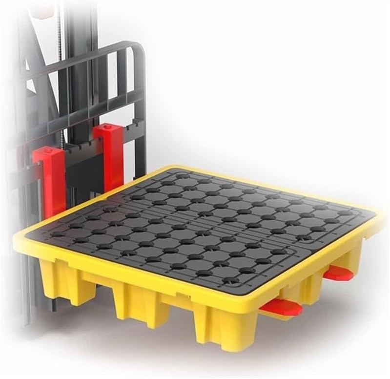 Drum Spill Containment Pallet Modular Platform, Spill Containment Tray, 2,000 Lbs. Load Capacity Containment Tray for Garage, Basement & Industrial Storage(49x35x9cm)