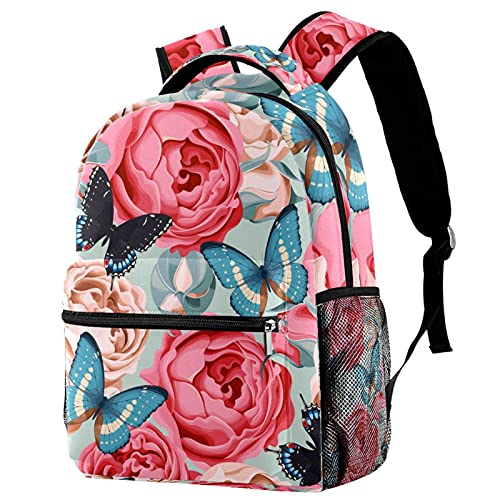 Sac à dos de voyage papillon enfant avec poche gourde latérale