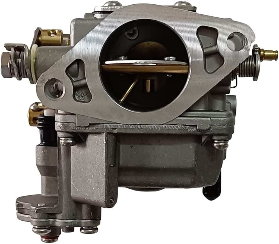 Novo carburador compatível com motor de popa de partida elétrica Yamaha 15Hp F15 de 4 tempos 66M-14301-10 66M-14301-12