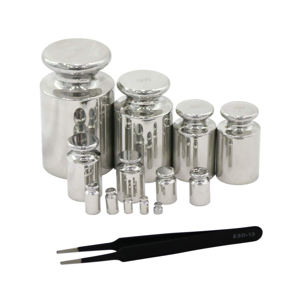 Kalibriergewicht mit Pinzette 25 Stück Präzisionsstahlwaage Kalibriergewichts-Kit für Digitalwaage Waage(1mg~1kg)